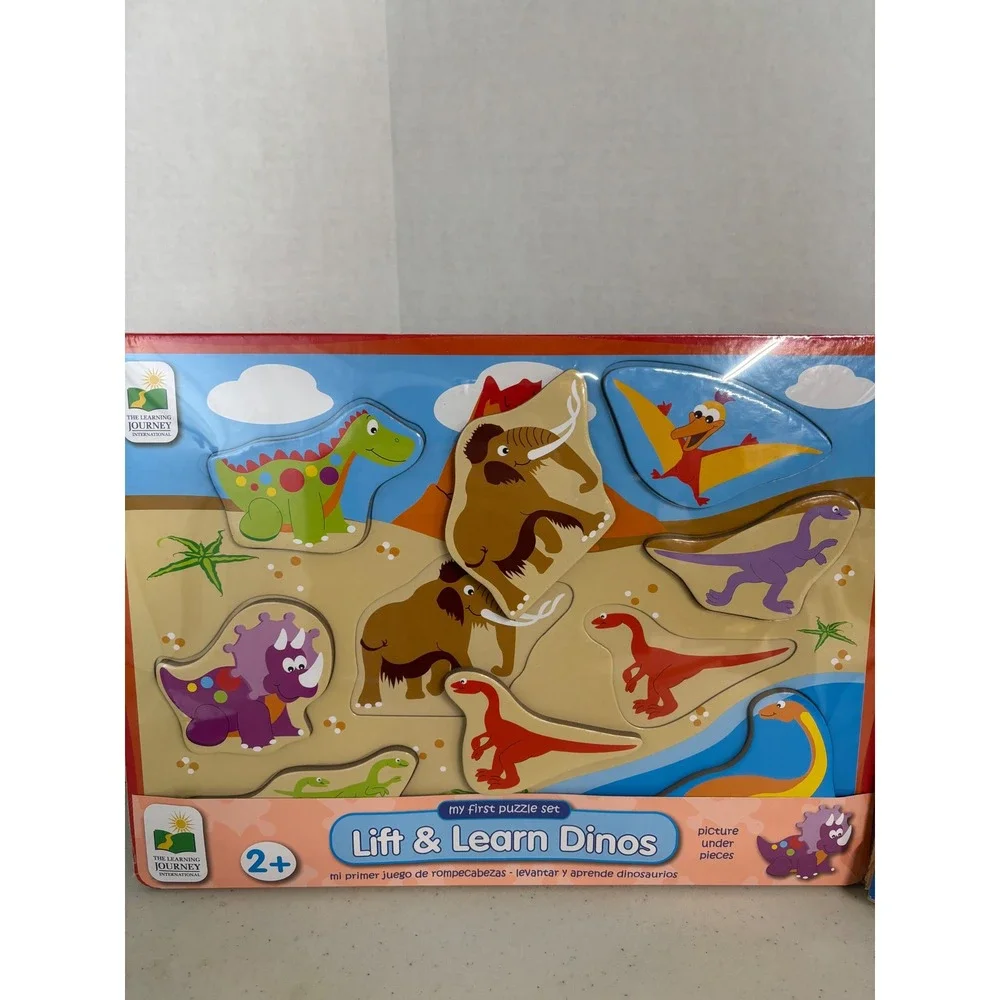 Guidecraft Japanese Food Tray & Learning Journey Lift & Learn‎ Dinos Puzzles New